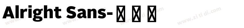 Alright Sans字体转换